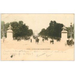 PARIS 08. Avenue des Champs-Elysées. Timbre 10 Centimes 1899