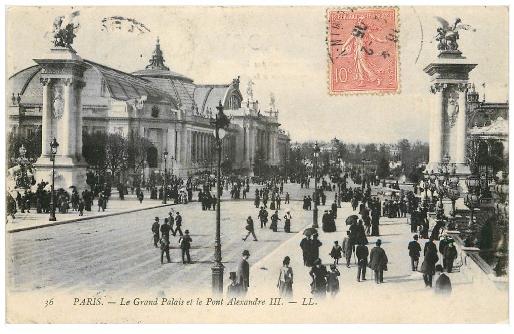 PARIS 08. Grand Palais Pont Alexandre III 1905