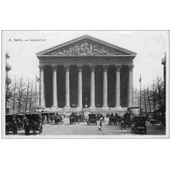 PARIS 08. La Madeleine 1919 carte photo émaillographie