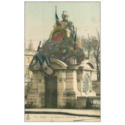 PARIS 08. La Statue de Strasbourg colorisée 1904