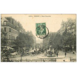 PARIS 08. Rue Royale Hippomobile à Impériale 1913