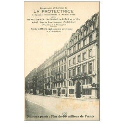 PARIS 09. Assurance La Protectrice Rue de Chateaudun 1933