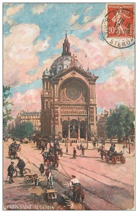 PARIS 09. Eglise Saint-Augustin 1907