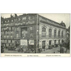 carte postale ancienne PARIS 09. Le Petit Journal Rue Lafayette et Cadet. Carte stéréoscopique