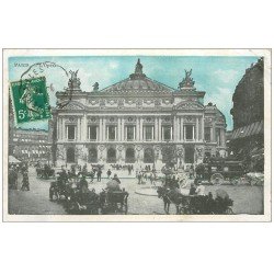 PARIS 09. L'Opéra et Fiacres 1911