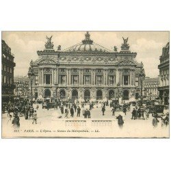 PARIS 09. L'Opéra et station Métropolitain 1919