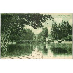 carte postale ancienne 10 BAR-SUR-SEINE. Le Pont Vert 1930