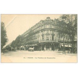 PARIS 09. Théâtre de Vaudeville vers 1900
