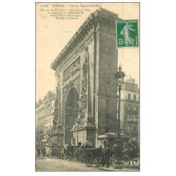 PARIS 10. Attelage livraison Société Parisienne Porte Saint-Denis