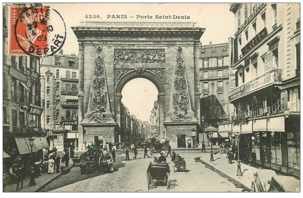 PARIS 10. Boulevard Porte Saint-Denis 1909