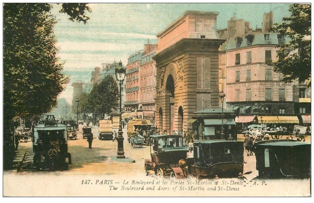 PARIS 10. Boulevard Porte Saint-Denis 1920