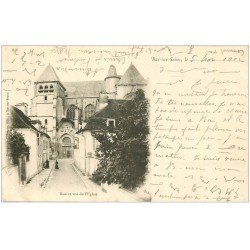 carte postale ancienne 10 BAR-SUR-SEINE. Rue de l'Eglise 1902