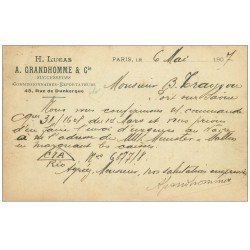 PARIS 10. Carte Correspondances 1907 du 48 Rue de Dunkerque pour Port-sur-Saône