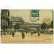 PARIS 10. Le Métropolitain boulevards Magenta et Barbès. Carte toilée 1909