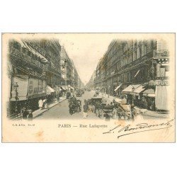 PARIS 10. Rue Lafayette 1902 les Galeries