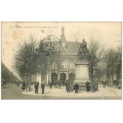 carte postale ancienne PARIS 11. La Mairie 1904