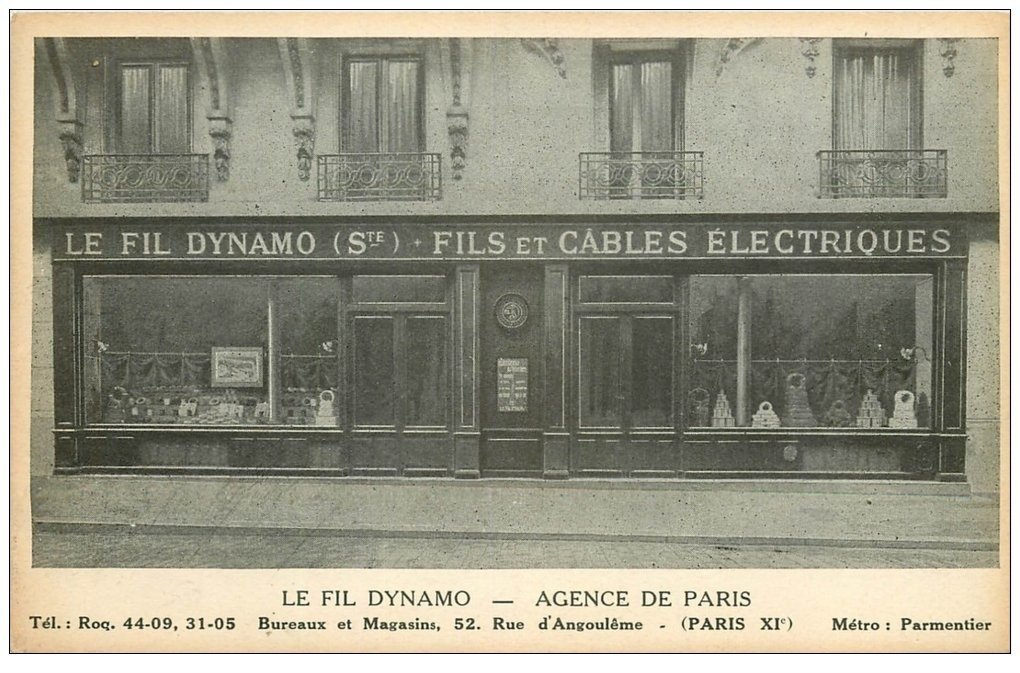 PARIS 11. Magasin Le Fil Dynamo 52 rue d'Angoulême