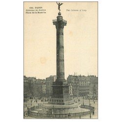 carte postale ancienne PARIS 11. Place de la Bastille 105