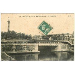 PARIS 12. Le Métropolitain à la Bastille 1911