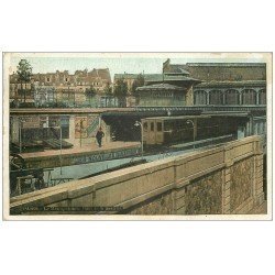 carte postale ancienne PARIS 12. Le Métropolitain Gare de la Bastille 1910