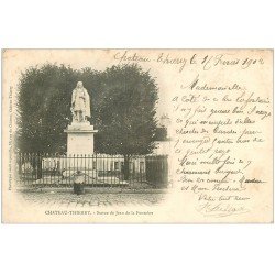 carte postale ancienne 02 CHATEAU-THIERRY. 1902 Statue de Jean de la Fontaine