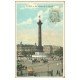 PARIS 12. Place de la Bastille 1906 carte émaillographie