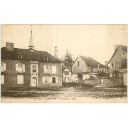 carte postale ancienne 10 CHAOURCE. L'Hospice avec attelage âne et vins en gros