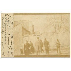 PARIS 13. Carte Photo rare 1900. Un Photographe et son appareil. De Paris XIII° pour Caen. Timbre 10 Centimes 1900