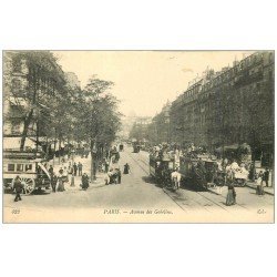 PARIS 13. Hippomobiles Bus à Impériale Avenue des Gobelins 1912