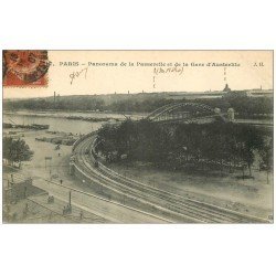 PARIS 13. Passerelle et Gare Austerlitz 1907