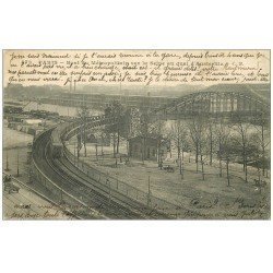 carte postale ancienne PARIS 13. Pont du Métropolitain au Quai d'Austerlitz 1908