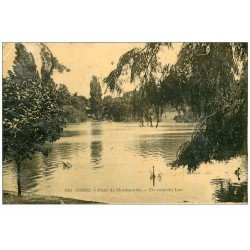 PARIS 14. Cygnes au Lac Parc Montsouris 1910
