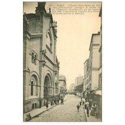 carte postale ancienne PARIS 14. Eglise Notre-Dame du Travail rue Vercingétorix