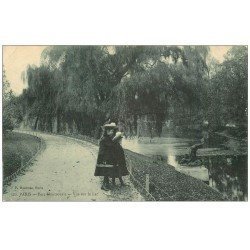 PARIS 14. Fillettes au Lac Parc Montsouris 1909