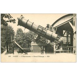 carte postale ancienne PARIS 14. L'Observatoire Grand Télescope