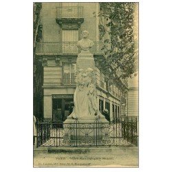 carte postale ancienne PARIS 14. Monument Théophile Roussel et Commerce Tedesco
