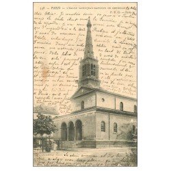 carte postale ancienne PARIS 15. Eglise Saint-Jean-Baptiste de Grenelle 1904