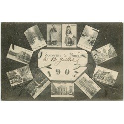 carte postale ancienne 01 BOURG. 1907 Multivues. Carte vierge