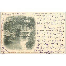 carte postale ancienne 10 LES RICEYS. Château de Ricey-Bas 1902 Cascade. Ecriture spéciale...