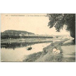 carte postale ancienne 02 CHATEAU-THIERRY. Chemin de la Vignotte. Château et Ville