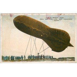carte postale ancienne 10 MAILLY-LE-CAMP. Ballon captif d'observation appelé Saucisse 1939