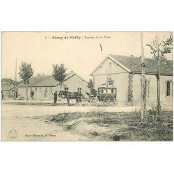 carte postale ancienne 10 MAILLY-LE-CAMP. Bureau de Poste de la Place avec Transport Postal