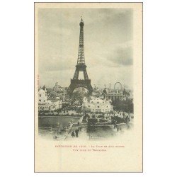 carte postale ancienne PARIS EXPOSITION UNIVERSELLE 1900. Pont Alexandre III. Chocolat Masson. Envoyée en 1899