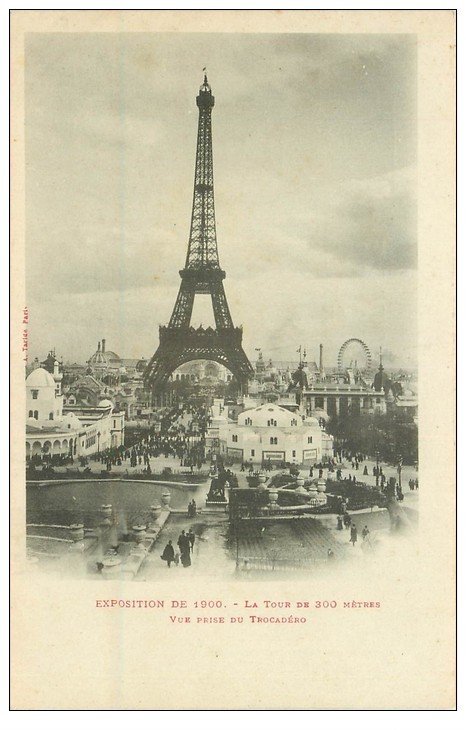 carte postale ancienne PARIS EXPOSITION UNIVERSELLE 1900. Pont Alexandre III. Chocolat Masson. Envoyée en 1899