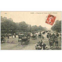 carte postale ancienne PARIS 16. Avenue du Bois de Boulogne Gardes Républicains 1909