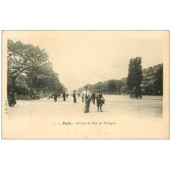 PARIS 16. Avenue du Bois de Boulogne vers 1900