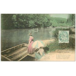 PARIS 16. Bois de Boulogne. Femme à la Pêche. Plaisirs du Dimanche 1906