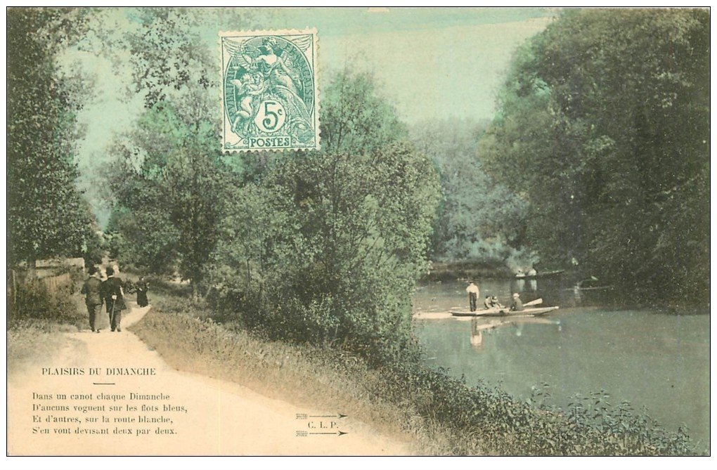 PARIS 16. Bois de Boulogne. Le Canotage. Plaisirs du Dimanche 1906