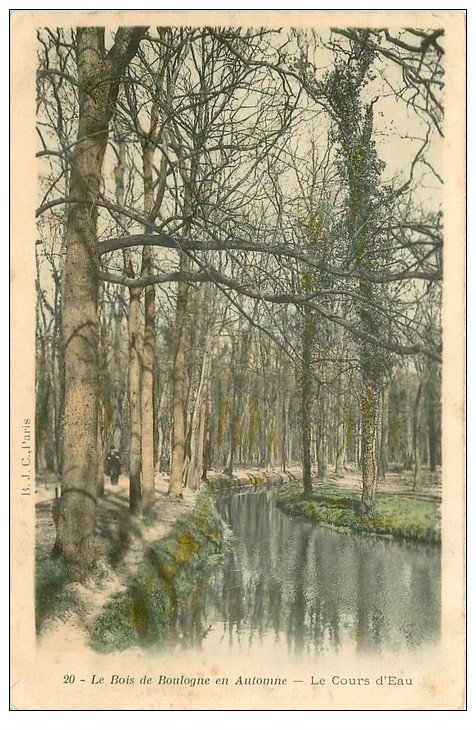 PARIS 16. Bois de Boulogne. Le Cours d'Eau vers 1900