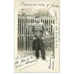 10 MAILLY-LE-CAMP. Rare Carte Photo d'un Soldat Militaire 1911